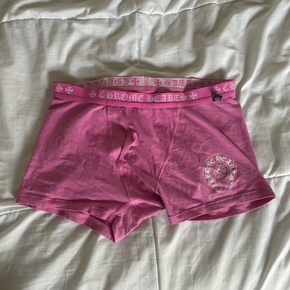 Pink Chrome Heart Boxers